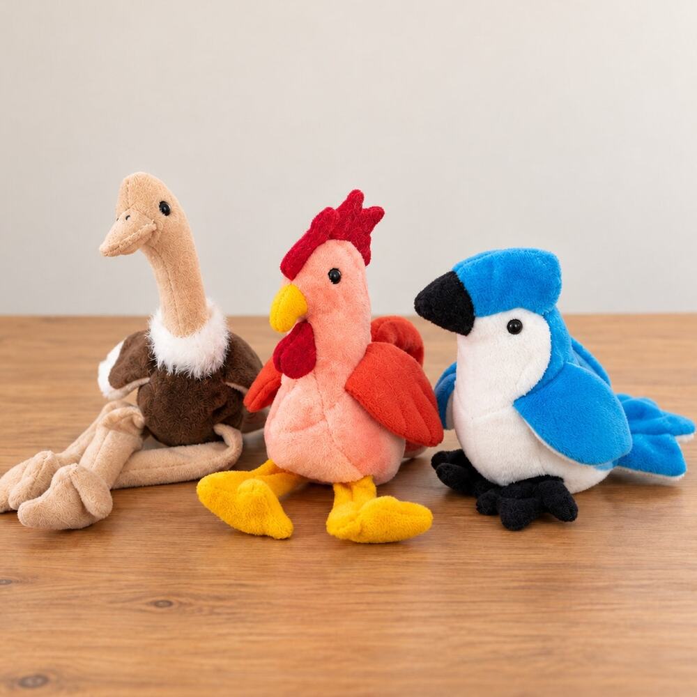 1999 Ty McDonald's Teenie Beanie Babies Bird Lot Rocket Strut Stretchy with Tags